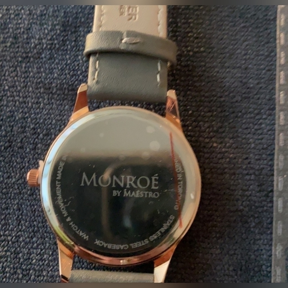NWOT | Women's Monroe Watch | Rose Gold Face & Green Genuine Leather Watch - Picture 5 of 7